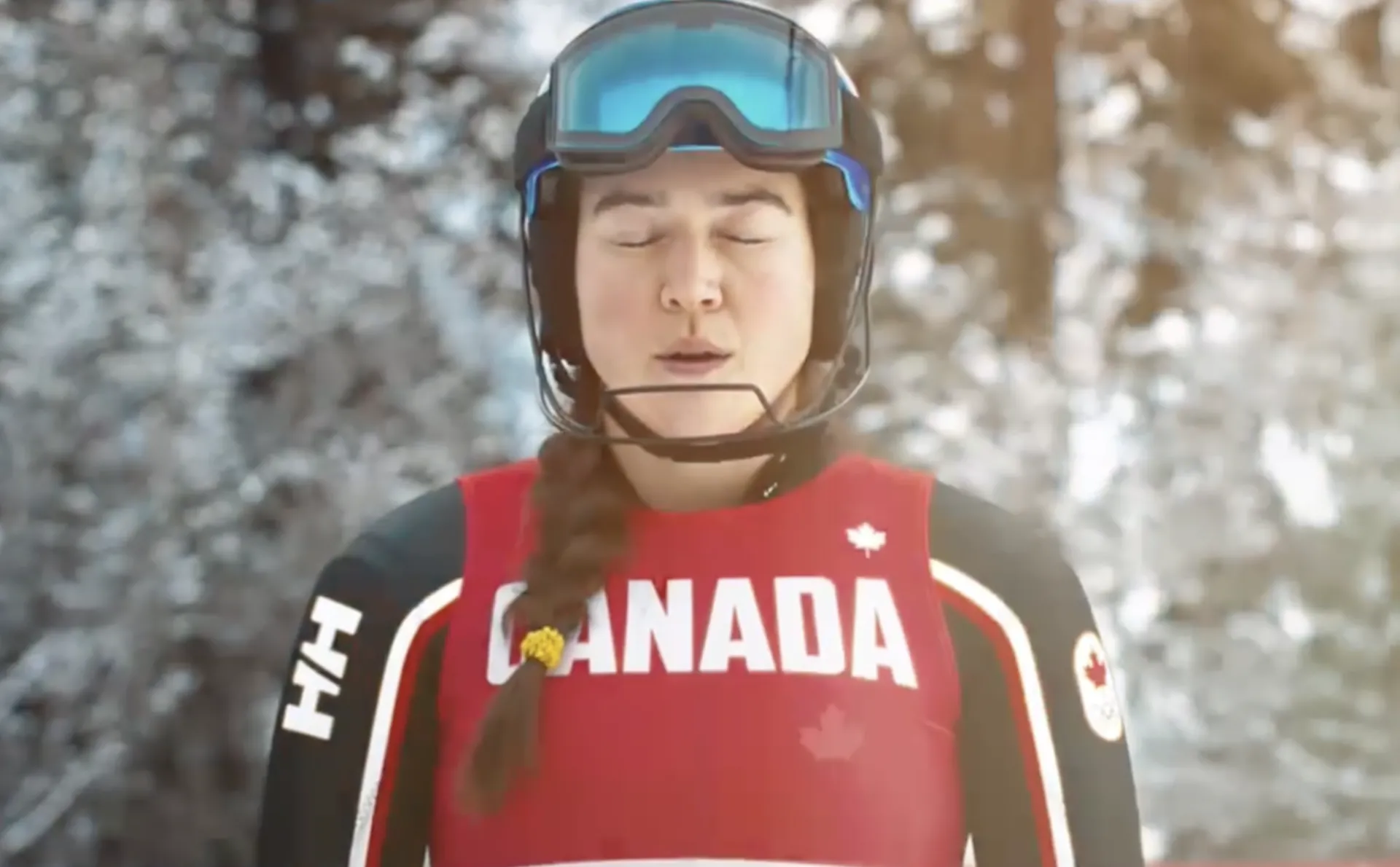 film production, commercial filming, video production company in Canada, Canadian athletes in commercials, McCain Foods Canada, Superfries, ski racer, Team Canada, professional athlete commercial filming,